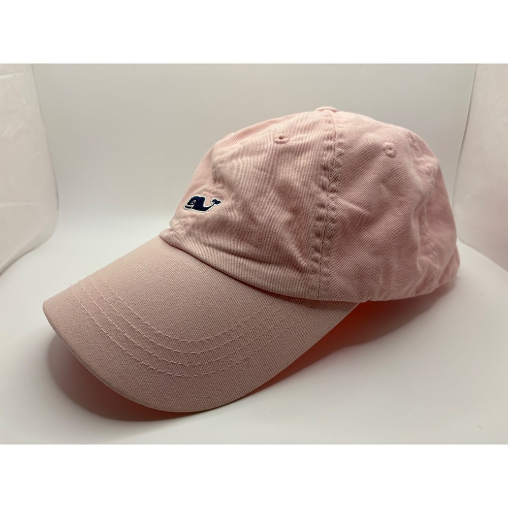 Vineyard Vines Womens Pink Cotton Whale‎ Logo Adjustable Baseball Cap Hat
